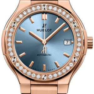 Hublot Damklocka 568.OX.891L.OX.1204 Classic Fusion Blå/18 karat