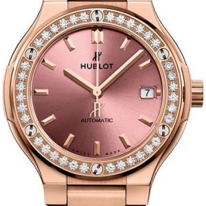 Hublot Damklocka 568.OX.891P.OX.1204 Classic Fusion Rosa/18 karat