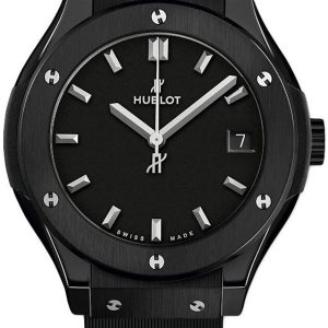 Hublot Damklocka 581.CM.1171.RX Classic Fusion Svart/Gummi Ø33 mm