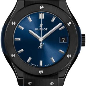 Hublot Damklocka 581.CM.7170.RX Classic Fusion Blå/Gummi Ø33 mm