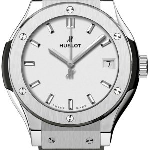 Hublot Damklocka 581.NX.2611.RX Classic Fusion Vit/Gummi Ø33 mm