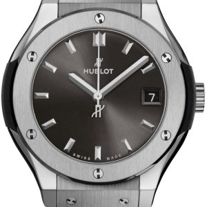 Hublot Damklocka 581.NX.7071.RX Classic Fusion Grå/Gummi Ø33 mm