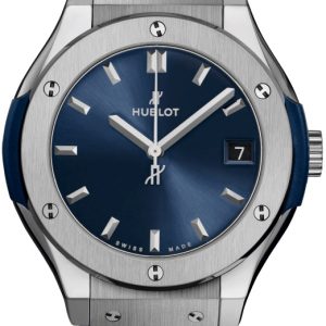 Hublot Damklocka 581.NX.7170.RX Classic Fusion Blå/Gummi Ø33 mm