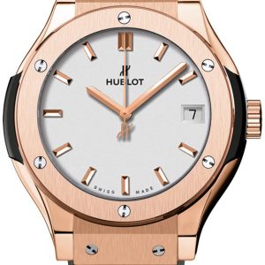 Hublot Damklocka 581.OX.2611.RX Classic Fusion Vit/Gummi Ø33 mm