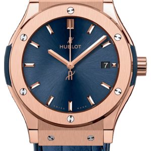 Hublot Damklocka 581.OX.7180.LR Classic Fusion Blå/Läder Ø33 mm