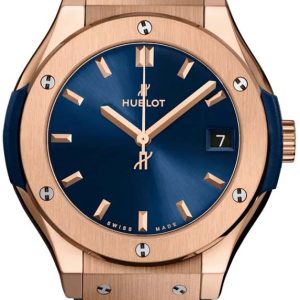 Hublot Damklocka 581.OX.7180.RX Classic Fusion Blå/Gummi Ø33 mm