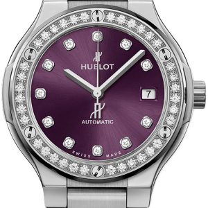 Hublot Damklocka 585.NX.897V.NX.1204 Classic Fusion Lila/Titan Ø33 mm