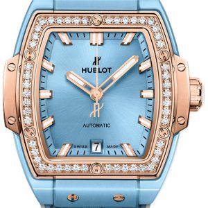 Hublot Damklocka 665.EO.891L.LR.1204 Big Bang 39Mm Blå/Gummi