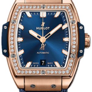 Hublot Damklocka 665.OX.7180.LR.1204 Big Bang 39Mm Blå/Gummi