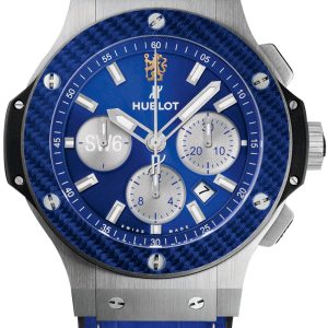 Hublot Herrklocka 301.SY.7129.LR.CFC17 Big Bang 44Mm Blå/Gummi Ø44