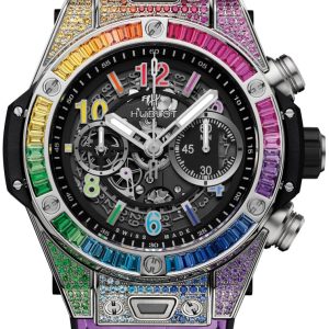 Hublot Herrklocka 411.NX.1117.LR.0999 Big Bang 45Mm Svart/Gummi Ø45