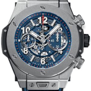 Hublot Herrklocka 411.NX.5179.RX Big Bang 45Mm Blå/Gummi Ø45 mm