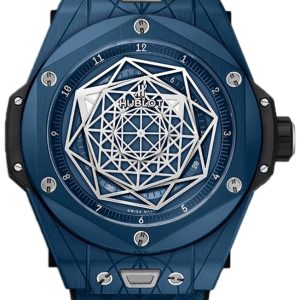 Hublot Herrklocka 415.EX.7179.VR.MXM19 Big Bang 45Mm Blå/Gummi Ø45