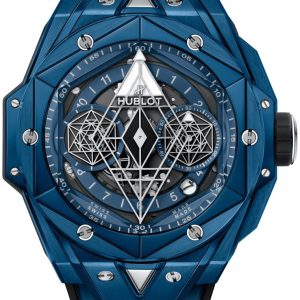 Hublot Herrklocka 418.EX.5107.RX.MXM21 Big Bang 45Mm Blå/Gummi Ø45