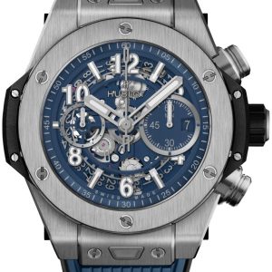 Hublot Herrklocka 421.NX.5170.RX Big Bang 44mm Blå/Gummi Ø44 mm