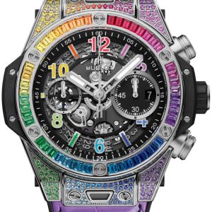 Hublot Herrklocka 441.NX.1117.LR.0999 Big Bang 42Mm Svart/Gummi Ø42