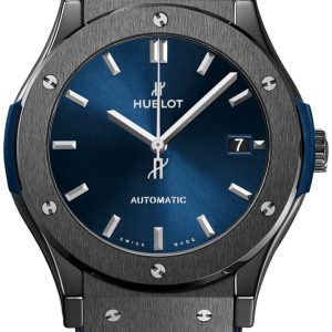 Hublot Herrklocka 511.CM.7170.RX Classic Fusion Blå/Gummi Ø45 mm