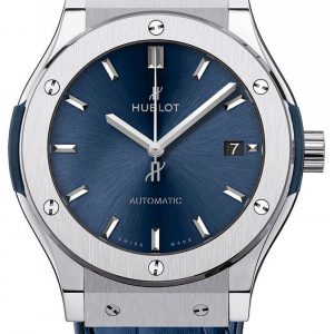 Hublot Herrklocka 511.NX.7170.LR Classic Fusion Blå/Läder Ø45 mm