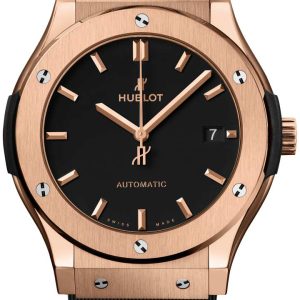 Hublot Herrklocka 511.OX.1181.RX Classic Fusion Svart/Gummi Ø45 mm