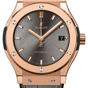 Hublot Herrklocka 511.OX.7081.LR Classic Fusion Grå/Läder Ø45 mm