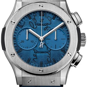 Hublot Herrklocka 521.NX.050B.VR.BER18 Classic Fusion Blå/Gummi Ø45