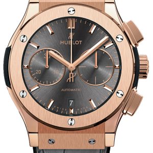 Hublot Herrklocka 521.OX.7081.LR Classic Fusion Grå/Läder Ø45 mm