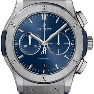 Hublot Herrklocka 541.NX.7170.RX Classic Fusion Blå/Gummi Ø42 mm