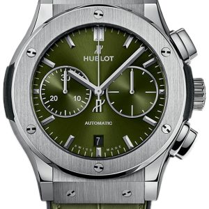 Hublot Herrklocka 541.NX.8970.LR Classic Fusion Grön/Gummi Ø42 mm