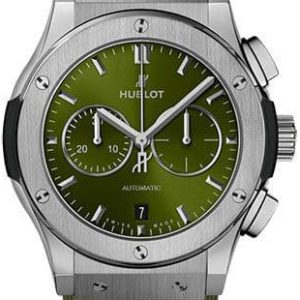 Hublot Herrklocka 541.NX.8970.RX Classic Fusion Grön/Gummi Ø42 mm