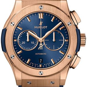 Hublot Herrklocka 541.OX.7180.RX Classic Fusion Blå/Gummi Ø42 mm