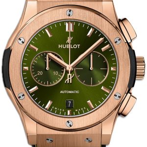 Hublot Herrklocka 541.OX.8980.LR Classic Fusion Grön/Gummi Ø42 mm