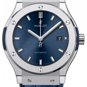 Hublot Herrklocka 542.NX.7170.LR Classic Fusion Blå/Läder Ø42 mm