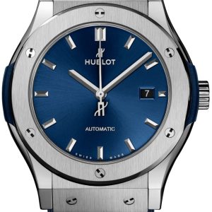 Hublot Herrklocka 542.NX.7170.RX Classic Fusion Blå/Gummi Ø42 mm