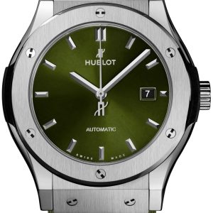 Hublot Herrklocka 542.NX.8970.RX Classic Fusion Grön/Gummi Ø42 mm