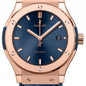 Hublot Herrklocka 542.OX.7180.LR Classic Fusion Blå/Läder Ø42 mm