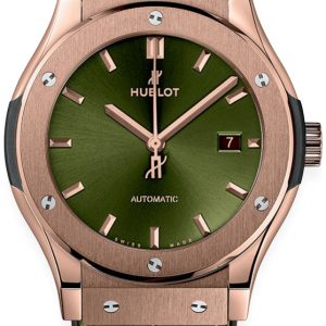 Hublot Herrklocka 542.OX.8980.LR Classic Fusion Grön/Gummi Ø42 mm