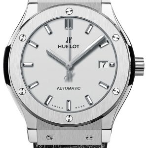 Hublot Herrklocka 565.NX.2611.LR Classic Fusion Silverfärgad/Läder