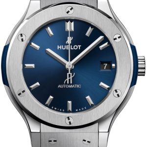 Hublot Herrklocka 565.NX.7170.RX Classic Fusion Blå/Gummi Ø38 mm