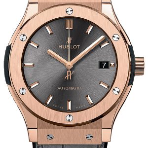 Hublot Herrklocka 565.OX.7081.LR Classic Fusion Grå/Läder Ø38 mm