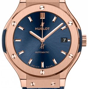 Hublot Herrklocka 565.OX.7180.LR Classic Fusion Blå/Läder Ø38 mm