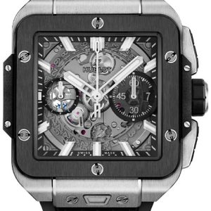 Hublot Herrklocka 821.NM.0170.RX Big Bang 42mm Silverfärgad/Gummi