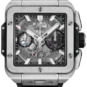 Hublot Herrklocka 821.NX.0170.RX Big Bang 42mm Silverfärgad/Gummi