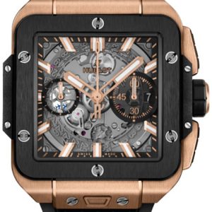 Hublot Herrklocka 821.OM.0180.RX Big Bang 42mm Silverfärgad/Gummi