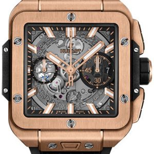 Hublot Herrklocka 821.OX.0180.RX Big Bang 42mm Silverfärgad/Gummi