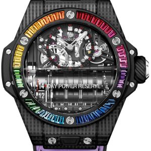 Hublot Herrklocka 911.QD.0123.LR.4099 Big Bang 45Mm Svart/Gummi Ø45