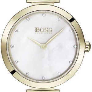 Hugo Boss 99999 Damklocka 1502479 Vit/Gulguldtonat stål Ø30 mm