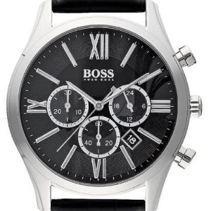 Hugo Boss Ambassador Herrklocka 1513194 Svart/Läder Ø43.5 mm