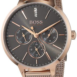 Hugo Boss Damklocka 1502424 Grå/Roséguldstonat stål Ø38 mm