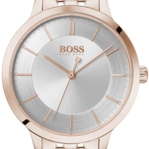 Hugo Boss Damklocka 1502514 Virtue Silverfärgad/Roséguldstonat