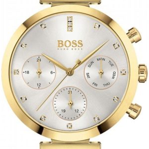 Hugo Boss Damklocka 1502552 Flawless Silverfärgad/Gulguldtonat stål